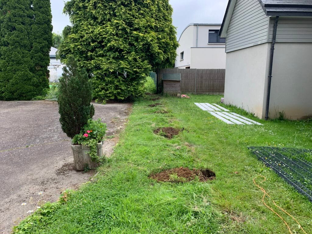 Allée de garage et de jardin, Béton désactivé